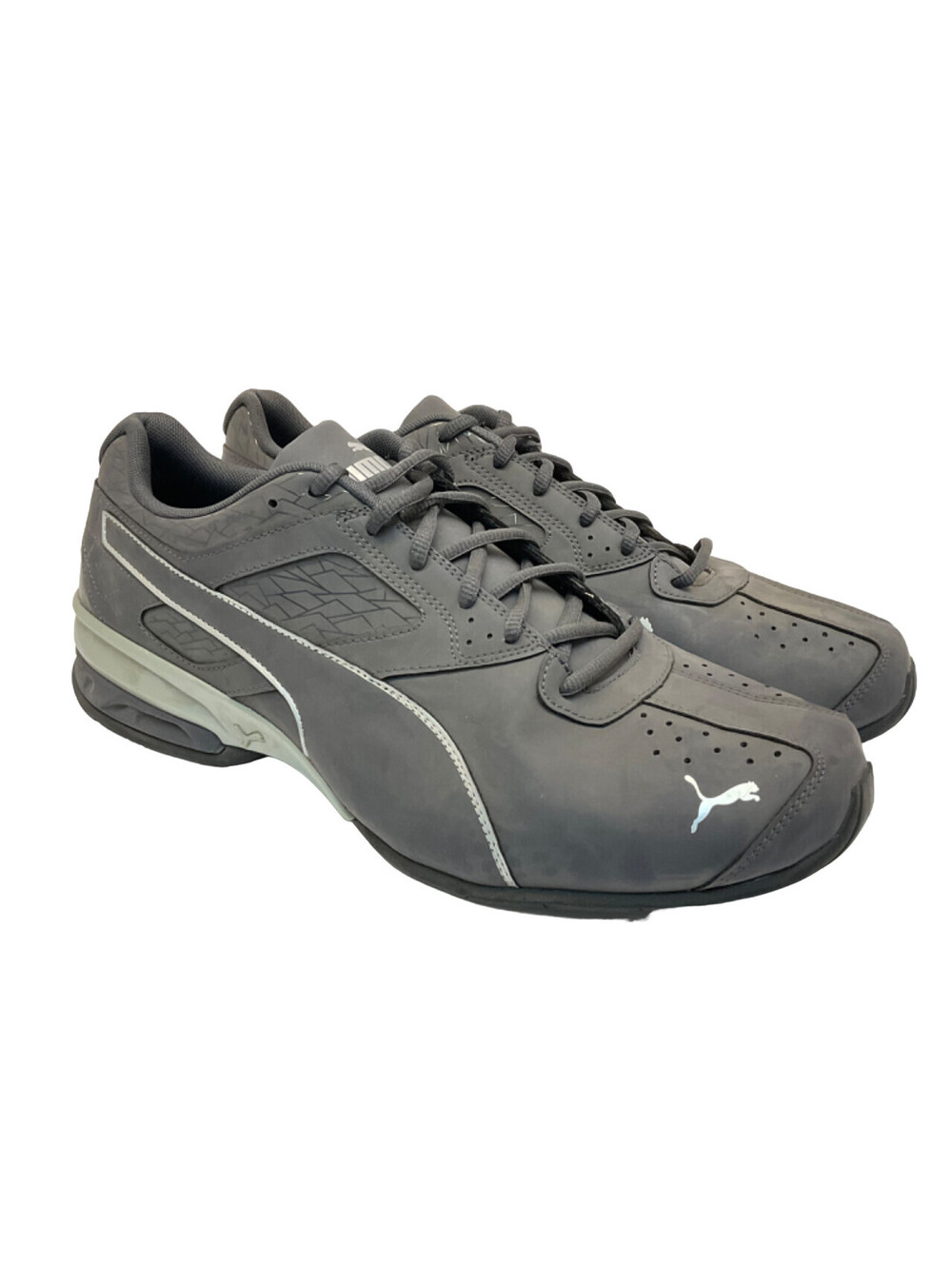 PUMA Men's Low-Cut Tazon 6 Fracture FM Athletic Sneakers 18987502 Grey Size 14M